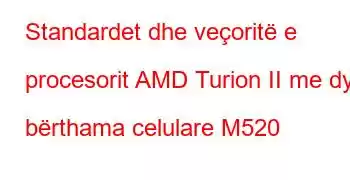 Standardet dhe veçoritë e procesorit AMD Turion II me dy bërthama celulare M520