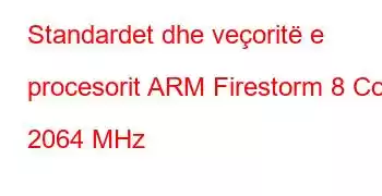 Standardet dhe veçoritë e procesorit ARM Firestorm 8 Core 2064 MHz