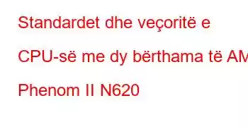 Standardet dhe veçoritë e CPU-së me dy bërthama të AMD Phenom II N620