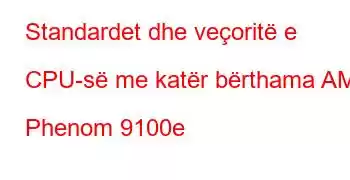 Standardet dhe veçoritë e CPU-së me katër bërthama AMD Phenom 9100e