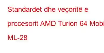 Standardet dhe veçoritë e procesorit AMD Turion 64 Mobile ML-28