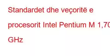 Standardet dhe veçoritë e procesorit Intel Pentium M 1,70 GHz