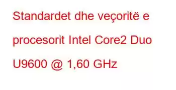 Standardet dhe veçoritë e procesorit Intel Core2 Duo U9600 @ 1,60 GHz