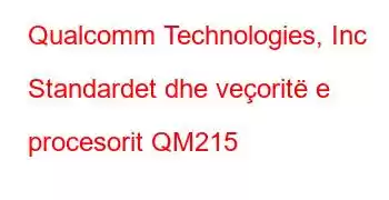 Qualcomm Technologies, Inc Standardet dhe veçoritë e procesorit QM215