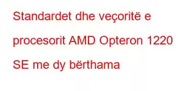 Standardet dhe veçoritë e procesorit AMD Opteron 1220 SE me dy bërthama