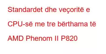 Standardet dhe veçoritë e CPU-së me tre bërthama të AMD Phenom II P820