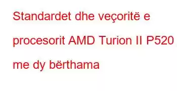 Standardet dhe veçoritë e procesorit AMD Turion II P520 me dy bërthama