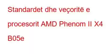 Standardet dhe veçoritë e procesorit AMD Phenom II X4 B05e