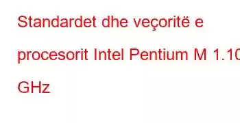 Standardet dhe veçoritë e procesorit Intel Pentium M 1.10 GHz