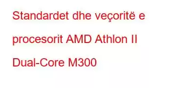 Standardet dhe veçoritë e procesorit AMD Athlon II Dual-Core M300