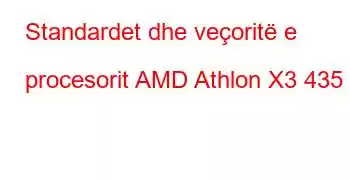 Standardet dhe veçoritë e procesorit AMD Athlon X3 435