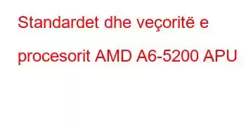 Standardet dhe veçoritë e procesorit AMD A6-5200 APU