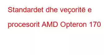 Standardet dhe veçoritë e procesorit AMD Opteron 170