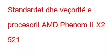 Standardet dhe veçoritë e procesorit AMD Phenom II X2 521