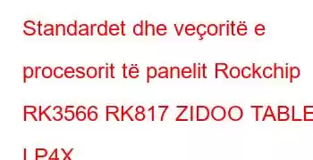 Standardet dhe veçoritë e procesorit të panelit Rockchip RK3566 RK817 ZIDOO TABLET LP4X