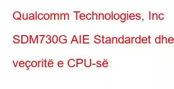 Qualcomm Technologies, Inc SDM730G AIE Standardet dhe veçoritë e CPU-së