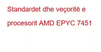 Standardet dhe veçoritë e procesorit AMD EPYC 7451