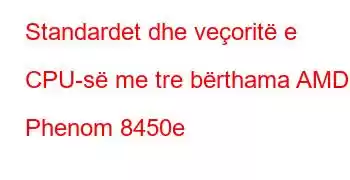 Standardet dhe veçoritë e CPU-së me tre bërthama AMD Phenom 8450e