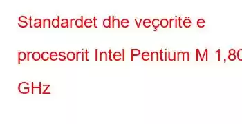 Standardet dhe veçoritë e procesorit Intel Pentium M 1,80 GHz