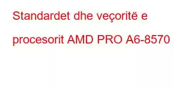 Standardet dhe veçoritë e procesorit AMD PRO A6-8570