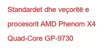 Standardet dhe veçoritë e procesorit AMD Phenom X4 Quad-Core GP-9730