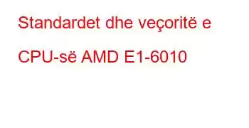 Standardet dhe veçoritë e CPU-së AMD E1-6010