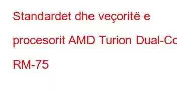 Standardet dhe veçoritë e procesorit AMD Turion Dual-Core RM-75