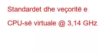 Standardet dhe veçoritë e CPU-së virtuale @ 3,14 GHz