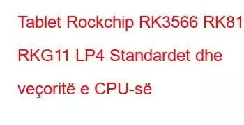 Tablet Rockchip RK3566 RK817 RKG11 LP4 Standardet dhe veçoritë e CPU-së